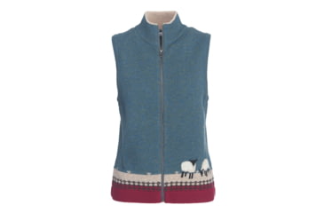 Image of Woolrich Women's Grazing Sheep Vest, Ocean Blue, M 24111-OBU-OCEANBLUE-M-DEMO