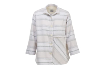 Image of Woolrich Women's Jacquard Shirt Jacket, Silver Gray, M 2196-SVG-SILVERGRAY-M-DEMO
