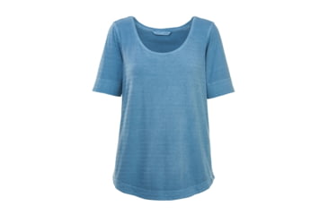 Image of Woolrich Women's Meadow Forks 3/4 Sleeve Shirt, Bluestone, M 7055-BSN-BLUESTONE-M-DEMO