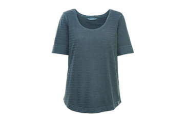 Image of Woolrich Women's Meadow Forks 3/4 Sleeve Shirt, Dark Slate, M 7055-DSL-DARKSLATE-M-DEMO