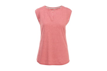 Image of Woolrich Women's New Heights Sleeveless T-Shirt, Baked Clay Htr, M 7061-BAD-BAKEDCLAYHTR-M-DEMO