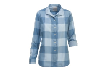 Image of Woolrich Women's Over And Out Shirt, Bluestone Check, M 2207-BUN-BLUESTONECHECK-M-DEMO