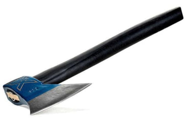 Image of WOOX Thunderbird Throwing Axe, 4in, Tempered Carbon Steel, Blue Appalachian Hickory, BUAXE04001