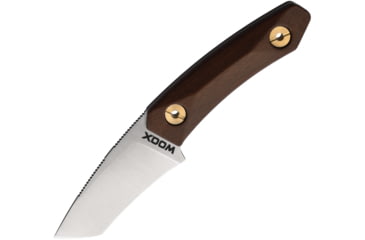 Image of WOOX Bad Boy Fixed Blade Knife, 2.75in, D2 Steel, Drop Point Blade, American Walnut w/brass hardware Handle, WXK03001