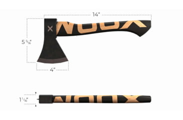 Image of WOOX VOLANTE Axe, Carbon Steel Blade, Black Hickory, Black/Wood, BU.AXE002.01