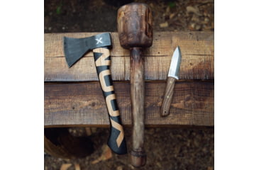 Image of WOOX VOLANTE Axe, Carbon Steel Blade, Black Hickory, Black/Wood, BU.AXE002.01