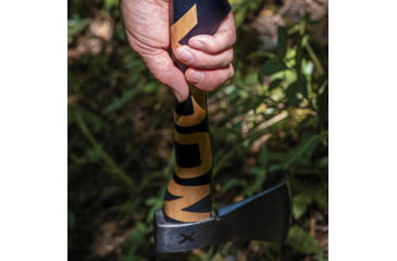 Image of WOOX VOLANTE Axe, Carbon Steel Blade, Black Hickory, Black/Wood, BU.AXE002.01