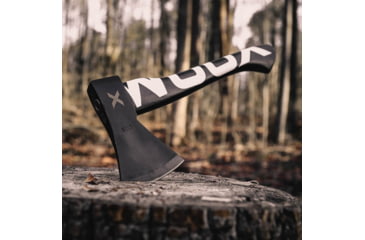 Image of WOOX VOLANTE Axe, Carbon Steel Blade, Black Hickory, Black/White, BU.AXE002.02