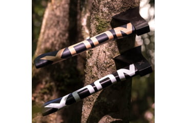 Image of WOOX VOLANTE Axe, Carbon Steel Blade, Black Hickory, Black/White, BU.AXE002.02