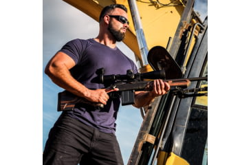 Image of WOOX Cobra Precision Rifle Stock for Remington 700 M5 DBM AICS Short Action, Left Hand, Bottom Metal, Laminted Black/Brown, SH.GNS032.05LH