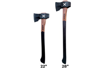 Image of WOOX FORTE Axe w/Sheath, 4.25in, Blue Polished Carbon Steel Blade, Black Hickory, 3VX-A2-BUAXE0032