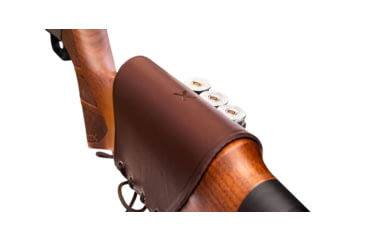 Image of WOOX Gladiatore Leather Stock Cover w/ Shell Quiver, Brown, 810069397184