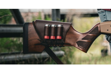 Image of WOOX Gladiatore Leather Stock Cover w/ Shell Quiver, Brown, 810069397184