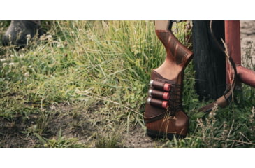 Image of WOOX Gladiatore Leather Stock Cover w/ Shell Quiver, Brown, 810069397184
