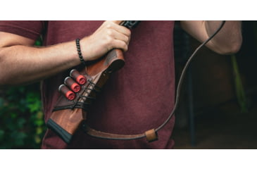 Image of WOOX Gladiatore Leather Stock Cover w/ Shell Quiver, Brown, 810069397184