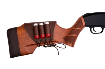 Image of WOOX Gladiatore Leather Stock Cover w/ Shell Quiver, Brown, 810069397184