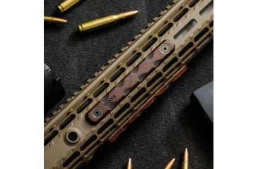 Image of WOOX M-LOK &amp; KeyMod Rail Covers, 3 pieces, Walnut, SH.MLK005.S3