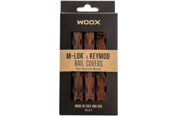 Image of WOOX M-LOK &amp; KeyMod Rail Covers, 3 pieces, Walnut, SH.MLK005.S3