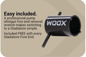 Image of WOOX Gladiatore Shotgun Forend - 6 3/4in Action Tube, Mossberg 500/590, Walnut, SHFRN01201