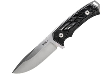 Image of WOOX Rock 62 X-GRIP Fixed Blade Knife, 4.25in, Stonewashed, Drop Point, Black, BU.KNF001.14