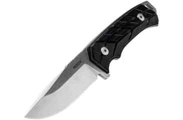 Image of WOOX Rock 62 X-GRIP Fixed Blade Knife, 4.25in, Stonewashed, Drop Point, Black, BU.KNF001.14