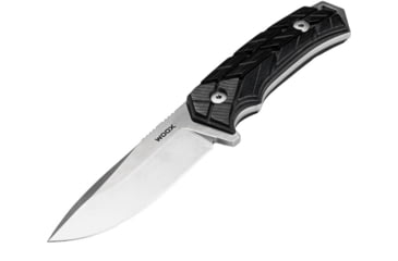 Image of WOOX Rock 62 X-GRIP Fixed Blade Knife, 4.25in, Stonewashed, Drop Point, Black, BU.KNF001.14