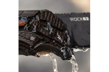 Image of WOOX Rock 62 X-GRIP Fixed Blade Knife, 4.25in, Mil-Spec Black, Drop Point, Brown, BU.KNF001.18