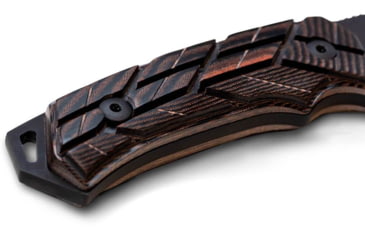 Image of WOOX Rock 62 X-GRIP Fixed Blade Knife, 4.25in, Mil-Spec Black, Drop Point, Brown, BU.KNF001.18