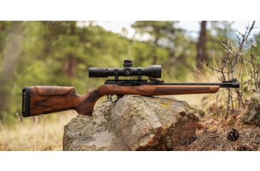 Image of WOOX Elegante Hybrid Precision Ruger American Rifle Gen 2 Wood Rifle Stock w/Integrated Mini-Chassis, Right Hand, Short Action, High Grade Walnut/Brown, SH.GNS075.04