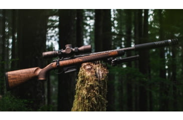 Image of WOOX Elegante Sporter Precision Remington Model 700 Short Action Wood Rifle Stock w/Integrated Mini-Chassis, Right Hand, Short Action, High Grade Walnut/Brown, SH.GNS085.01