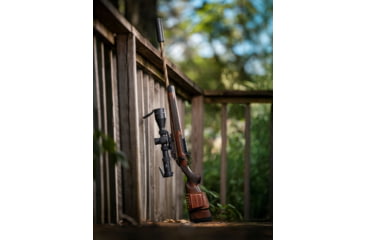 Image of WOOX Elegante Sporter Precision Remington Model 700 Short Action Wood Rifle Stock w/Integrated Mini-Chassis, Right Hand, Short Action, High Grade Walnut/Brown, SH.GNS085.01