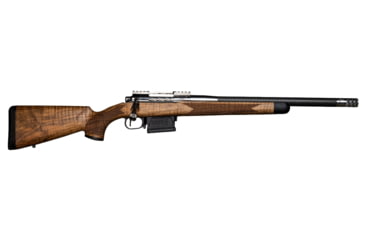 Image of WOOX Elegante Sporter Precision Remington Model 700 Short Action Wood Rifle Stock w/Integrated Mini-Chassis, Right Hand, Short Action, High Grade Walnut/Brown, SH.GNS085.01
