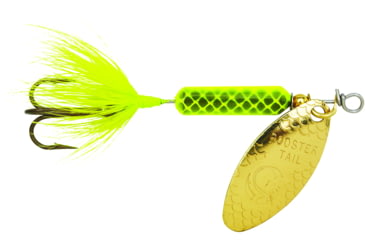 Image of Wordens Rooster Tail In-Line Spinner, 1 3/4in, 1/24 oz Treble Hook, Chartreuse, 204-CHR