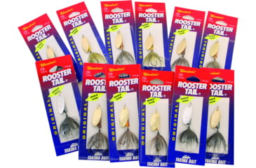 Image of Wordens Rooster Tail In-Line Spinner, 2 1/4in, 1/8 oz Single Hook, Assorted Bumblee Bee/Pumpkin Seed, S208-Y509