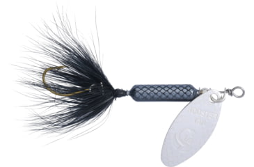 Image of Wordens Rooster Tail In-Line Spinner, 2 1/4in, 1/8 oz Single Hook, Black, 0148-3347