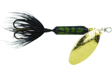 Image of Wordens Rooster Tail In-Line Spinner, 2 1/4in, 1/8 oz Treble Hook, Black Coachdog, 208-BLCD