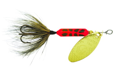 Image of Wordens Rooster Tail In-Line Spinner, 2 1/4in, 1/8 oz Treble Hook, Flame Coachdog, 208-FLCD