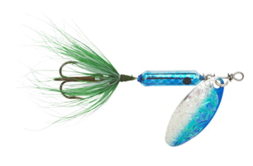 Image of Wordens Rooster Tail In-Line Spinner, 2 1/4in, 1/8 oz Treble Hook, Flash Blue, 208-FBLU