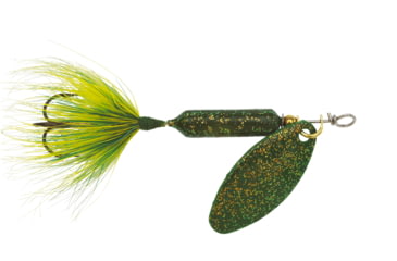 Image of Wordens Rooster Tail In-Line Spinner, 2 1/4in, 1/8 oz Treble Hook, Glitter Frog, 208-GFR