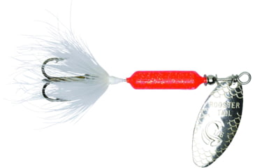 Image of Wordens Rooster Tail In-Line Spinner, 2 1/4in, 1/8 oz Treble Hook, Glitter Rocket Red, 208-GRR