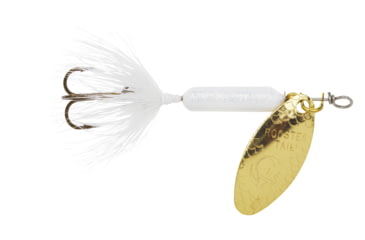 Image of Wordens Rooster Tail In-Line Spinner, 2 1/4in, 1/8 oz Treble Hook, Glitter White, 208-GWH
