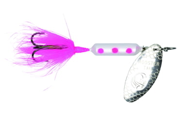 Image of Wordens Rooster Tail In-Line Spinner, 2 1/4in, 1/8 oz Treble Hook, Pearl Clown, 208-PLCL