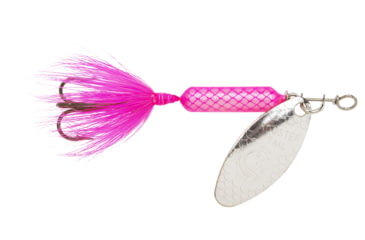 Image of Wordens Rooster Tail In-Line Spinner, 2 1/4in, 1/8 oz, Treble Hook, Pink, 208-PK