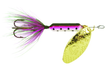 Image of Wordens Rooster Tail In-Line Spinner, 2 1/4in, 1/8 oz Treble Hook, Rainbow, 208-RBOW