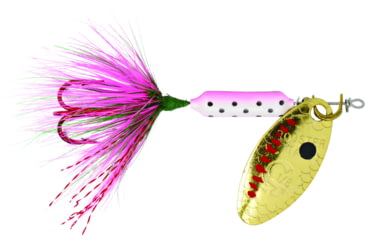 Image of Wordens Rooster Tail In-Line Spinner, 2 1/4in, 1/8 oz Treble Hook, Rainbow with Red Hook, 208R-RBOW