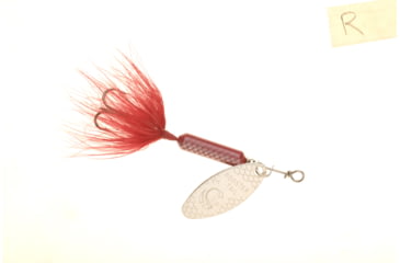 Image of Wordens Rooster Tail In-Line Spinner, 2 1/4in, 1/8 oz, Treble Hook, Red, 208-R