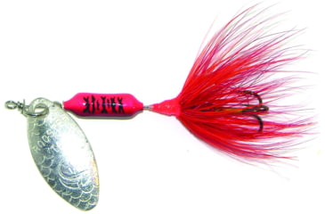 Image of Wordens Rooster Tail In-Line Spinner, 2 1/4in, 1/8 oz Treble Hook, Red Ant, 208-RANT