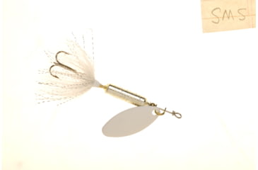 Image of Wordens Rooster Tail In-Line Spinner, 2 1/4in, 1/8 oz Treble Hook, Shimmer Silver, 208-SMS