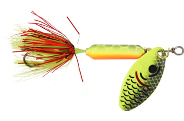 Image of Wordens Rooster Tail In-Line Spinner, 2 1/4in, 1/8 oz Treble Hook, UV Tinsel Firetiger, 208-TFRT-UV