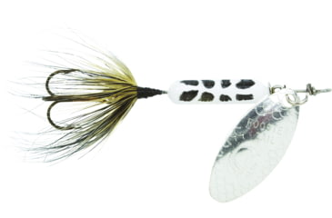 Image of Wordens Rooster Tail In-Line Spinner, 2 1/4in, 1/8 oz Treble Hook, White Coachdog, 208-WHCD
